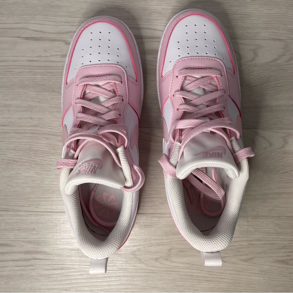 NWOB Nike Court Borough Low Recraft Pink Foam White (DV5456-105) Size 6Y  W7.5/8 - Picture 9 of 13
